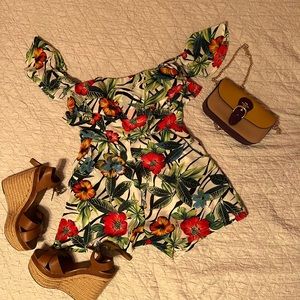 Tropical Print Romper Size S